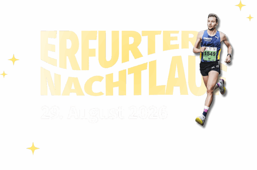 Bild: Schriftzug Erfurter Nachtlauf am 29. August 2026 & Marcel Bräutigam